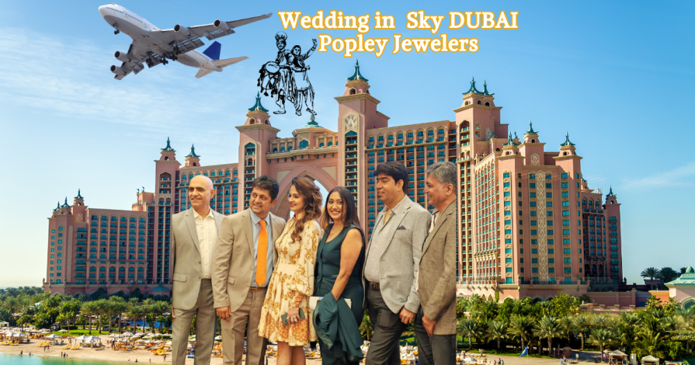 wedding in sky Dubai Popley Jewelers