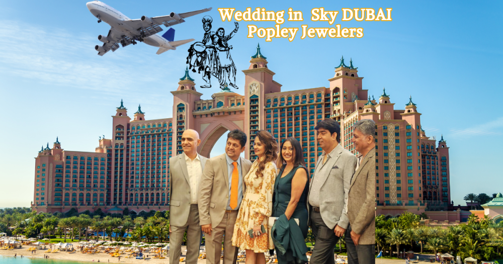 wedding in sky Dubai Popley Jewelers