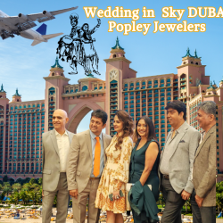 wedding in sky Dubai Popley Jewelers