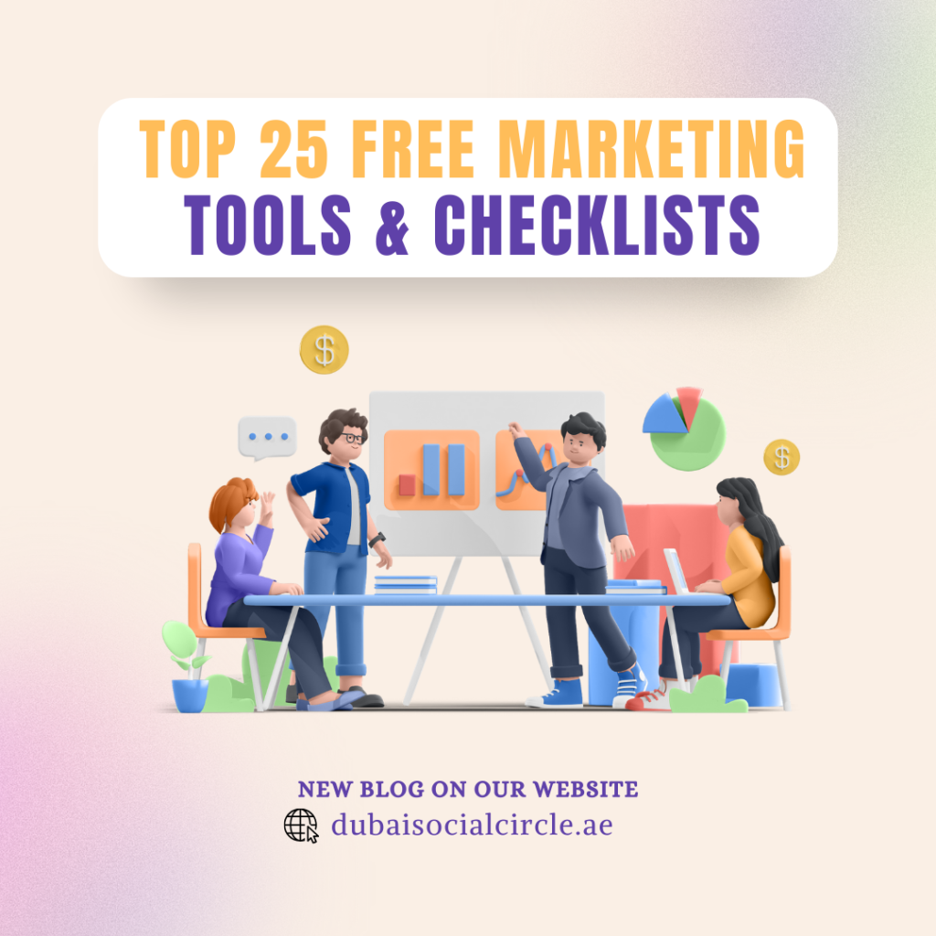 Top 25 Free Marketing tools, Digital Marketing compnay dubai