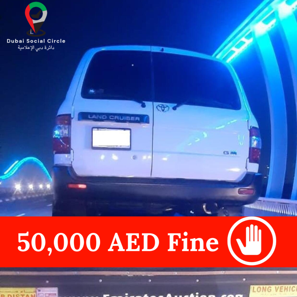 Dubai police fine 50000 AED