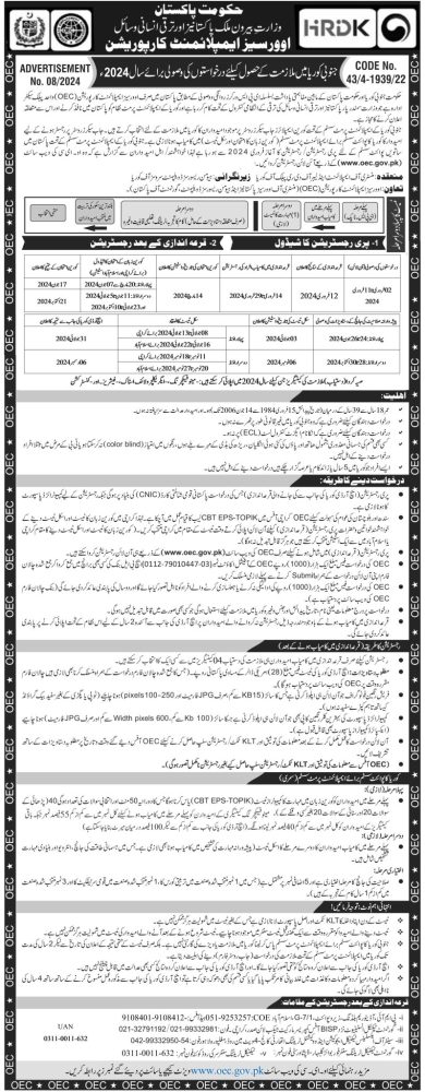 Korea Work Permit Lucky Draw 2024 for Pakistani Citizens