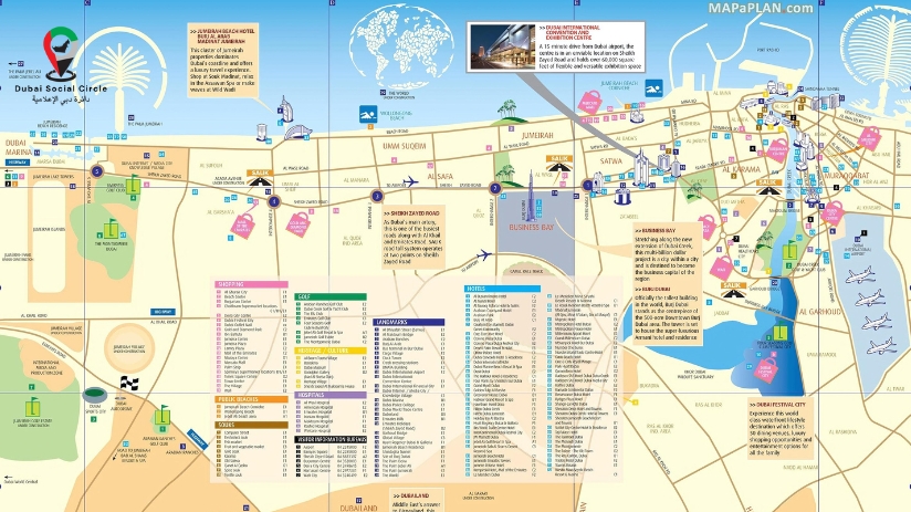 Dubai maps, guide to all dubai maps, destinations in dubai, road maps, tourist maps, metro maps, dubai social circle,dubai,uae.