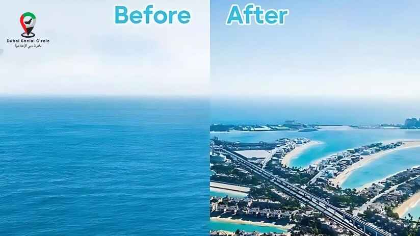 shocking pictures of before and after development in the UAE